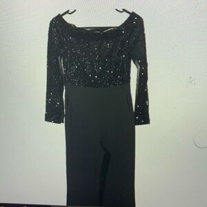 Eliza J Off The Shoulder Sequin Top Jumpsuit Sz. 14